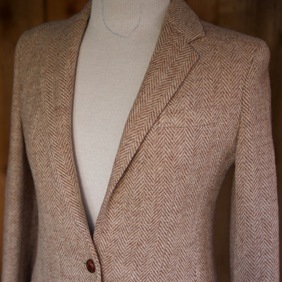 Vintage Saint Laurie 100% Wool Herringbone Blazer Made In USA Woman's S - Picture 8 of 16